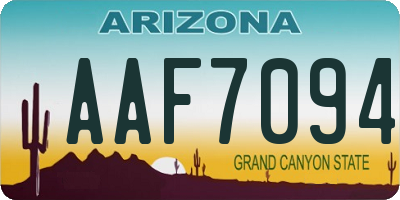 AZ license plate AAF7094