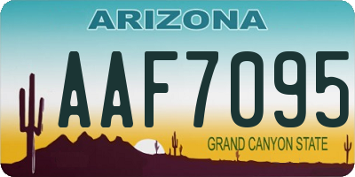 AZ license plate AAF7095
