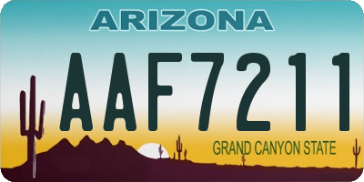 AZ license plate AAF7211