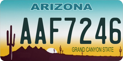 AZ license plate AAF7246