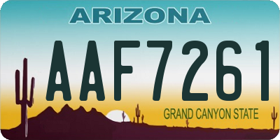 AZ license plate AAF7261