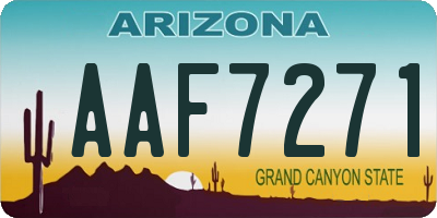 AZ license plate AAF7271