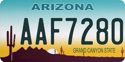 AZ license plate AAF7280