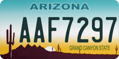 AZ license plate AAF7297