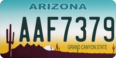 AZ license plate AAF7379