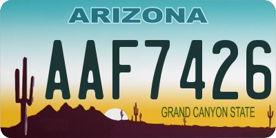 AZ license plate AAF7426