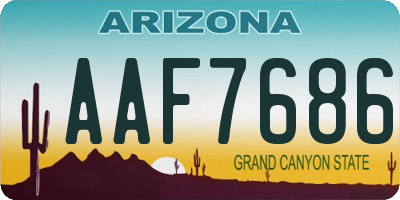 AZ license plate AAF7686