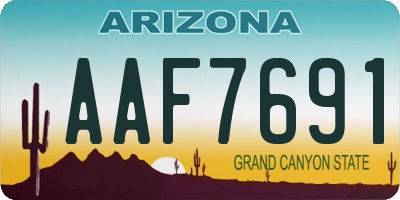 AZ license plate AAF7691