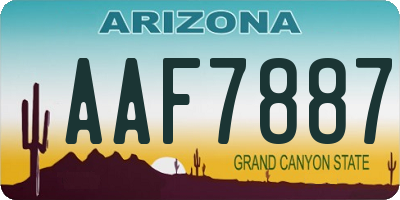 AZ license plate AAF7887