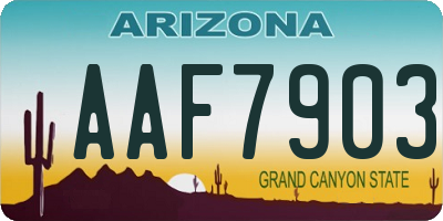 AZ license plate AAF7903