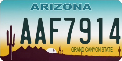 AZ license plate AAF7914