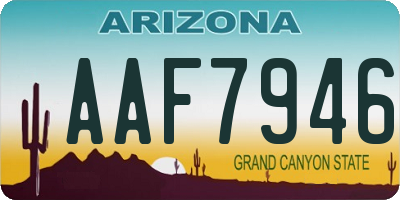 AZ license plate AAF7946