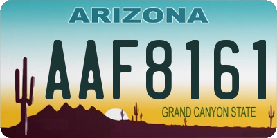 AZ license plate AAF8161