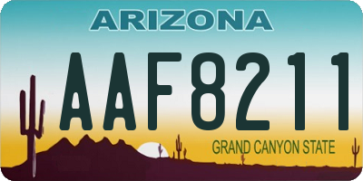 AZ license plate AAF8211