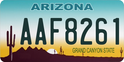 AZ license plate AAF8261