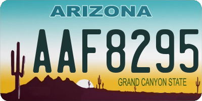 AZ license plate AAF8295