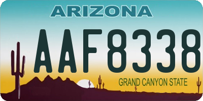 AZ license plate AAF8338