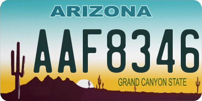 AZ license plate AAF8346