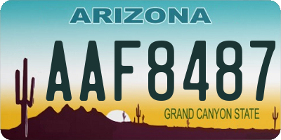 AZ license plate AAF8487