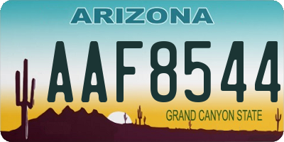 AZ license plate AAF8544
