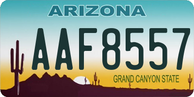 AZ license plate AAF8557