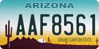 AZ license plate AAF8561