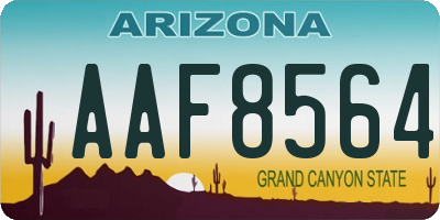 AZ license plate AAF8564