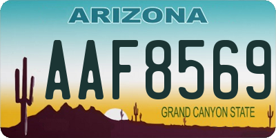 AZ license plate AAF8569