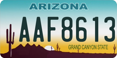 AZ license plate AAF8613