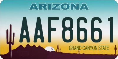 AZ license plate AAF8661