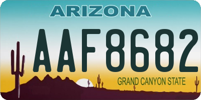 AZ license plate AAF8682