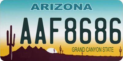 AZ license plate AAF8686