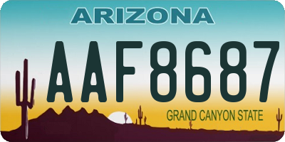 AZ license plate AAF8687