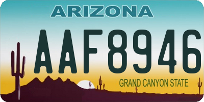 AZ license plate AAF8946