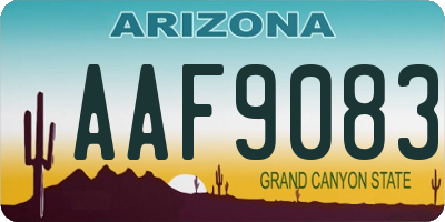 AZ license plate AAF9083
