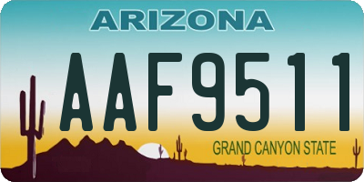 AZ license plate AAF9511