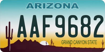 AZ license plate AAF9682