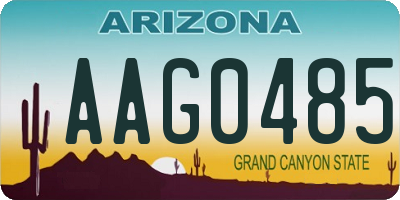 AZ license plate AAG0485