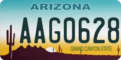 AZ license plate AAG0628