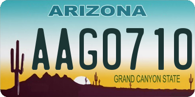 AZ license plate AAG0710