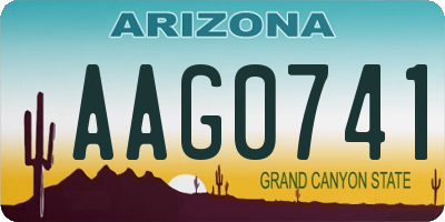 AZ license plate AAG0741