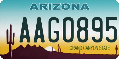 AZ license plate AAG0895