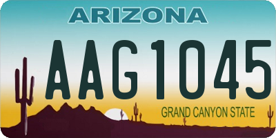 AZ license plate AAG1045