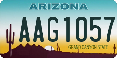 AZ license plate AAG1057