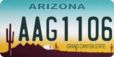 AZ license plate AAG1106