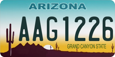 AZ license plate AAG1226