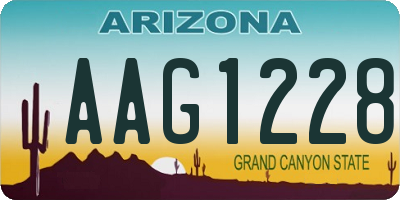AZ license plate AAG1228