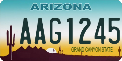AZ license plate AAG1245