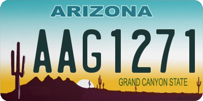 AZ license plate AAG1271