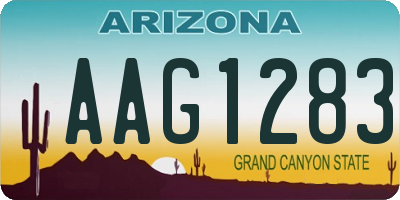 AZ license plate AAG1283